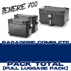 PACK-OBKEV58-37-N-2 : Pack complet Givi Trekker Outback Evo Smart 58LT-37LT Noir 2025-2026 Yamaha Tenere 700 TNR