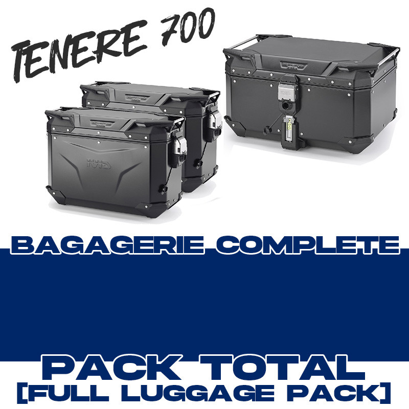 PACK-OBKEV58-37-N-2 : Pack complet Givi Trekker Outback Evo Smart 58LT-37LT Noir 2025-2026 Yamaha Tenere 700 TNR