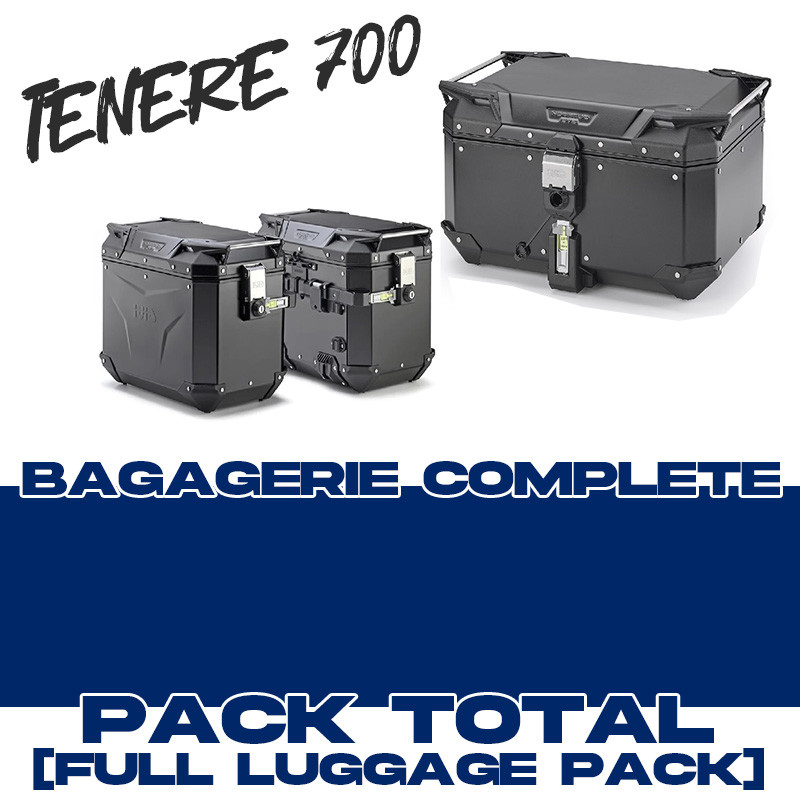 PACK-OBKEV58-48-N-2 : Set completo Givi Trekker Outback Evo Smart 58LT-48LT Nero 2025-2026 Yamaha Tenere 700 TNR
