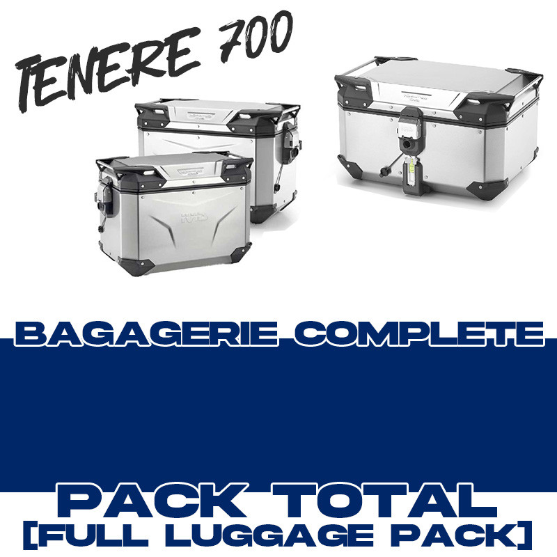 PACK-OBKEV58-48-A-2 : Pack completo Givi Trekker Outback Evo Smart 58LT-48LT Alu 2025-2026 Yamaha Tenere 700 TNR