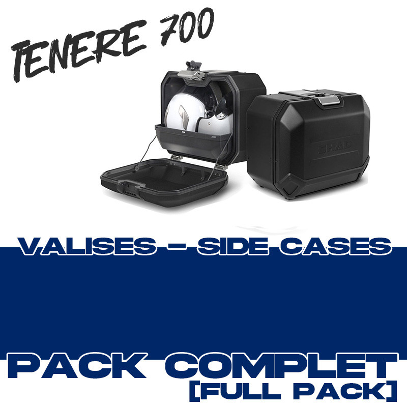 PACK-TR47-N : Pack valises latérales Shad Terra TR47 Noir Yamaha Tenere 700 TNR